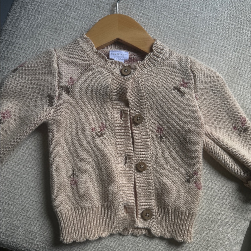 Jamie Kay Cream Knit Cardigan with Button